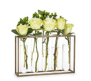 Five Tube Vase With Rack