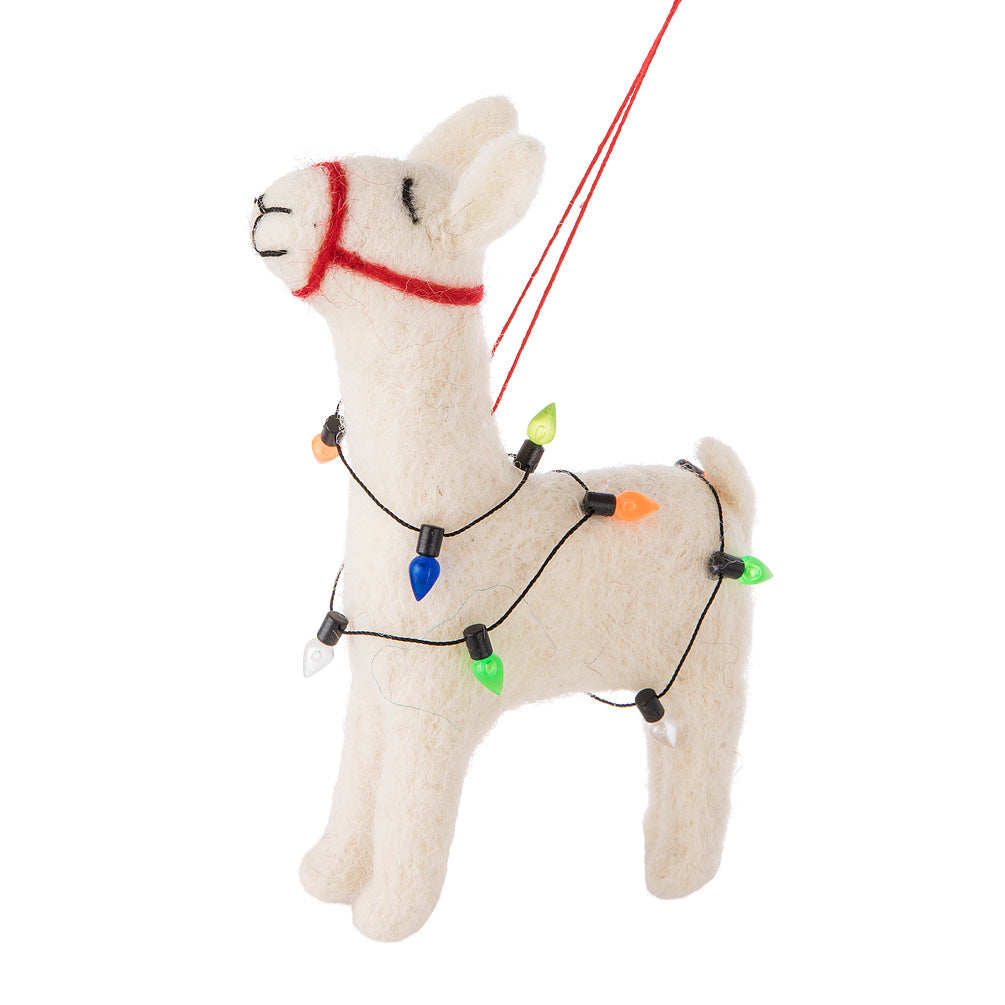 Llama with Lights Ornament
