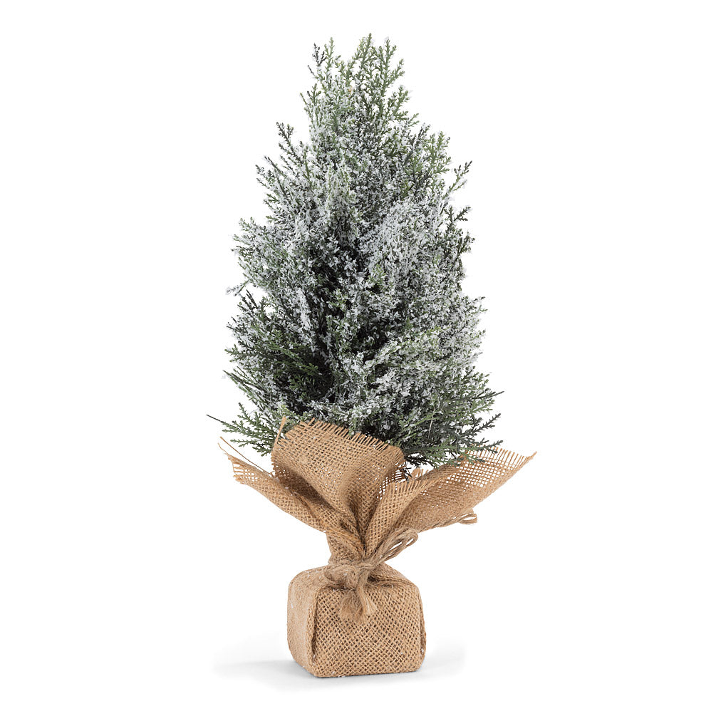 Snowy Tree with Burlap Base