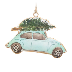 VW Beetle with Tree Ornament
