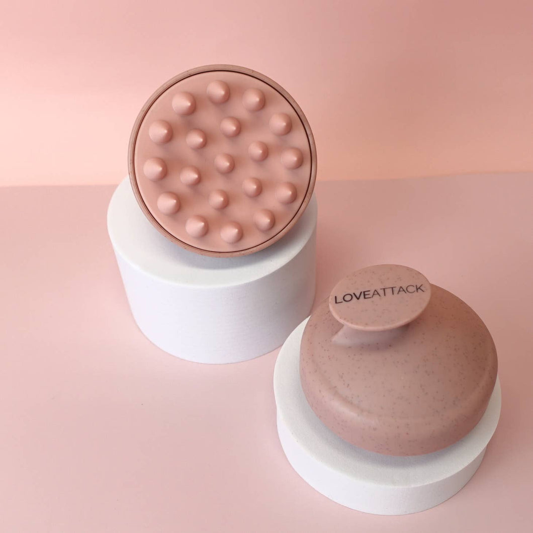 Wheat Straw + Silicone Scalp Massager Shampoo Brush