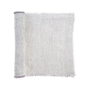 Linen Runner, Grey Stripe