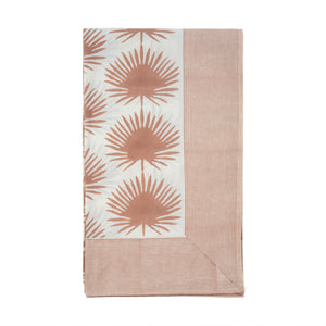 Paradise Palm Table Cloth - Dusty Blush
