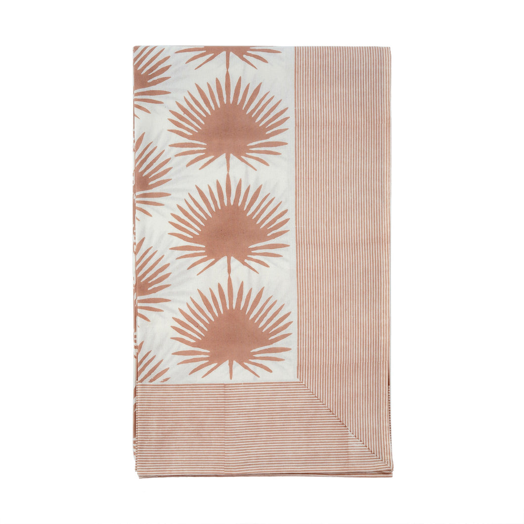 Paradise Palm Table Cloth - Dusty Blush