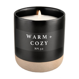 Black Stoneware Jar 12oz - Warm + Cozy