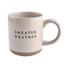 Load image into Gallery viewer, Sweater Weather Cream Stoneware Coffee Mug - 14 oz

