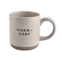 Load image into Gallery viewer, Warm + Cozy Cream Stoneware Coffee Mug - 14 oz
