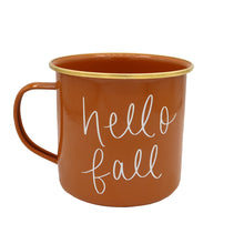 Load image into Gallery viewer, Hello Fall - Burnt Orange Campfire Coffee Mug
