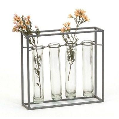 Tube Vases - 4 Metal Frame