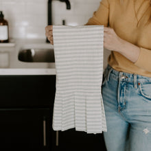 Load image into Gallery viewer, Stripped Tea Towel w/ Ruffle
