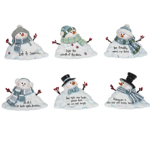 GAN Melting Snowman Figurines Assorted