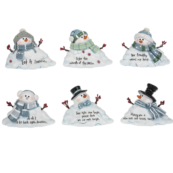 GAN Melting Snowman Figurines Assorted