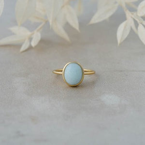 Ida Ring - Gold / Amazonite