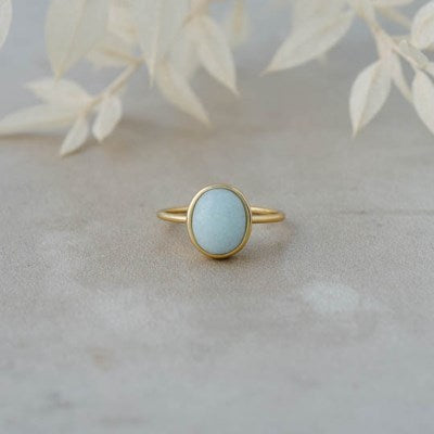Ida Ring - Gold / Amazonite