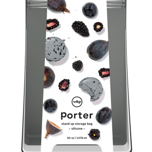 W&P Porter Stand Up Charcoal Silicone Storage Bags