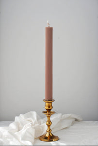 Ribbed Taper Candle Set of 2