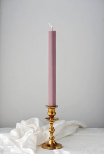 Ribbed Taper Candle Set of 2