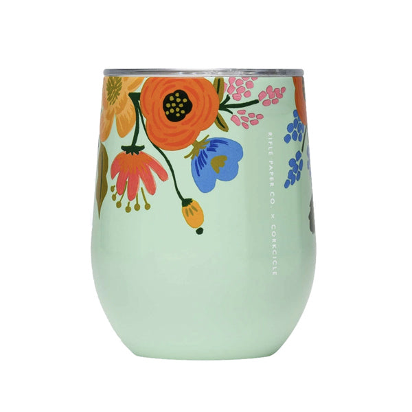 Rifle Paper Stemless - 12oz Gloss Mint - Lively  Floral