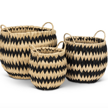 Load image into Gallery viewer, ABB Black Wide Zigzag Baskets
