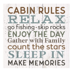 EDE Cabin Rules Sign