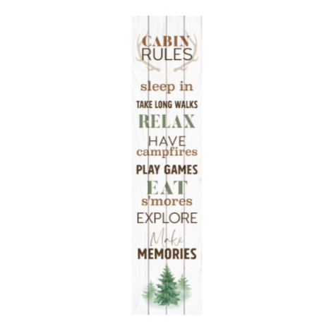 EDE Porch Cabin Rules Sign