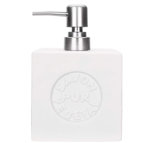 COOP Square Savon de Marseilles White Ceramic Soap Pump