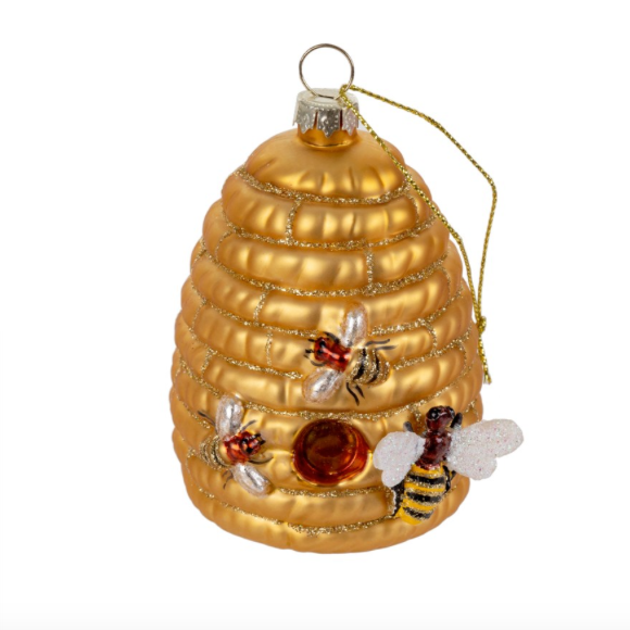 IND Beehive Glass Ornament