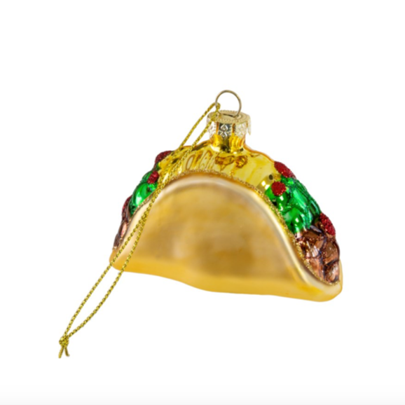 IND Taco Time Glass Ornament