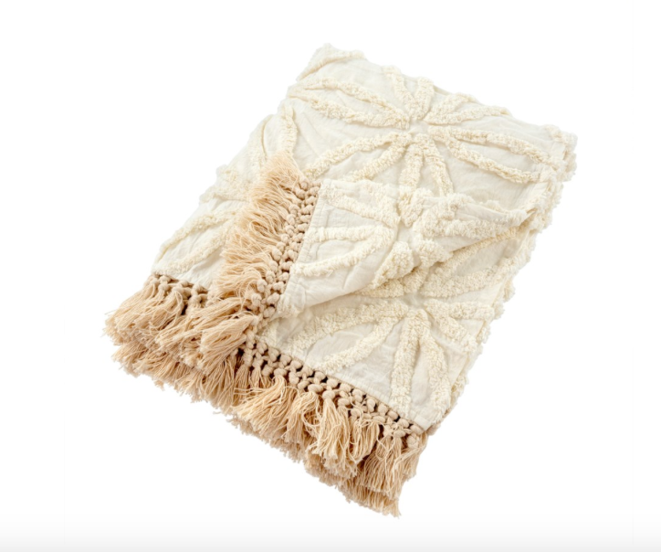 Tufted Lola Throw - Ivory