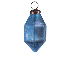 KAR Matte Crackle Teal Ornament