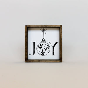 Joy Ornament Wood Sign