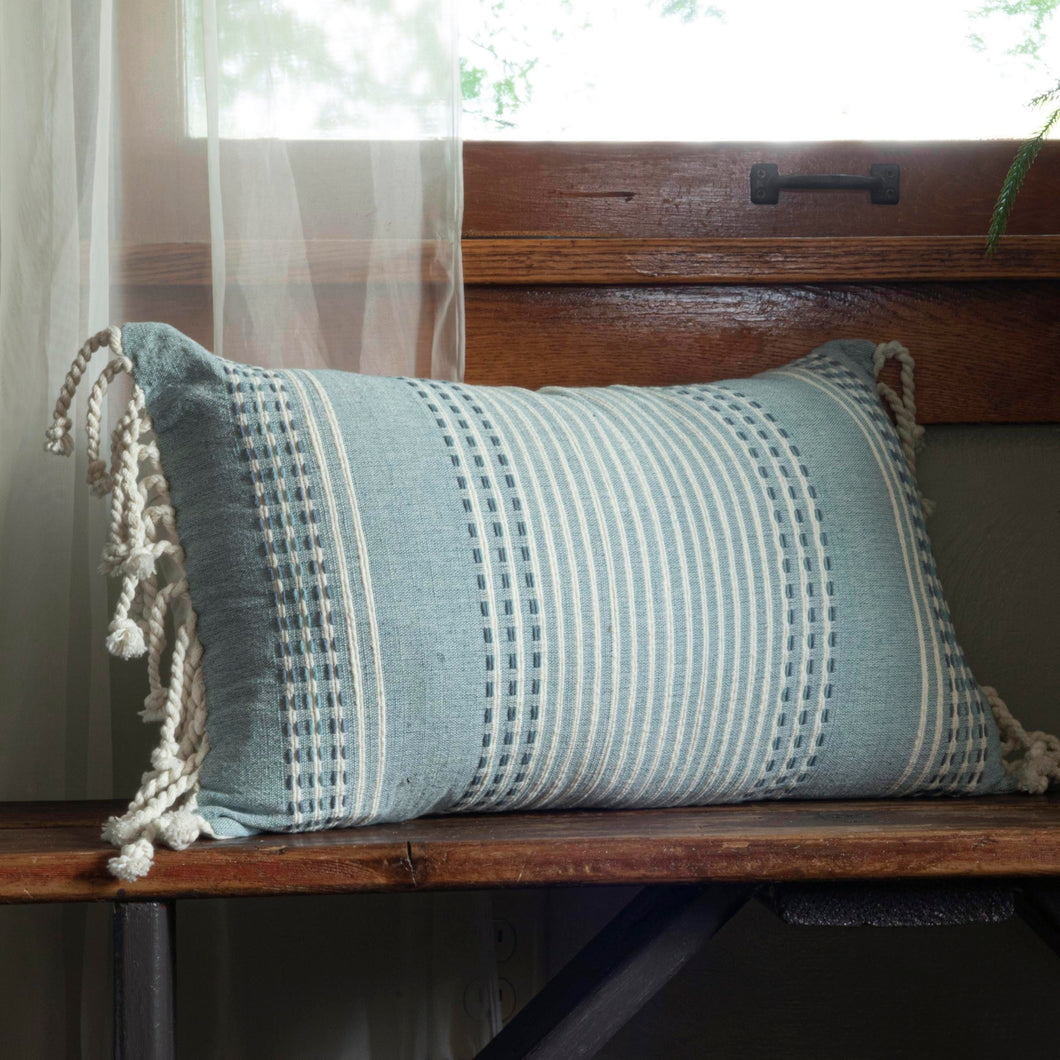 Hand Woven Nila Pillow Blue