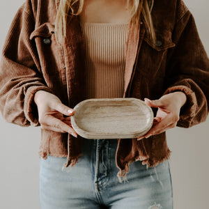 Small Wood Tray - Rustic
