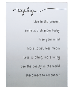 GAN Unplug..Live in present. Smile at a stranger today Sign