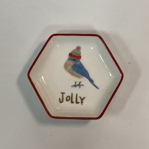 COOP Christmas Hexagon Dish With Holiday Image