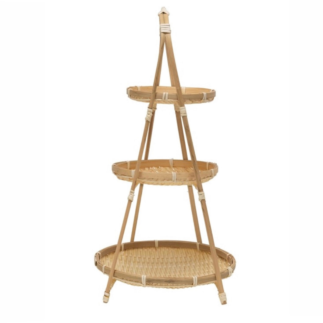 COOP Handwoven Bambo 3 Tier Tray