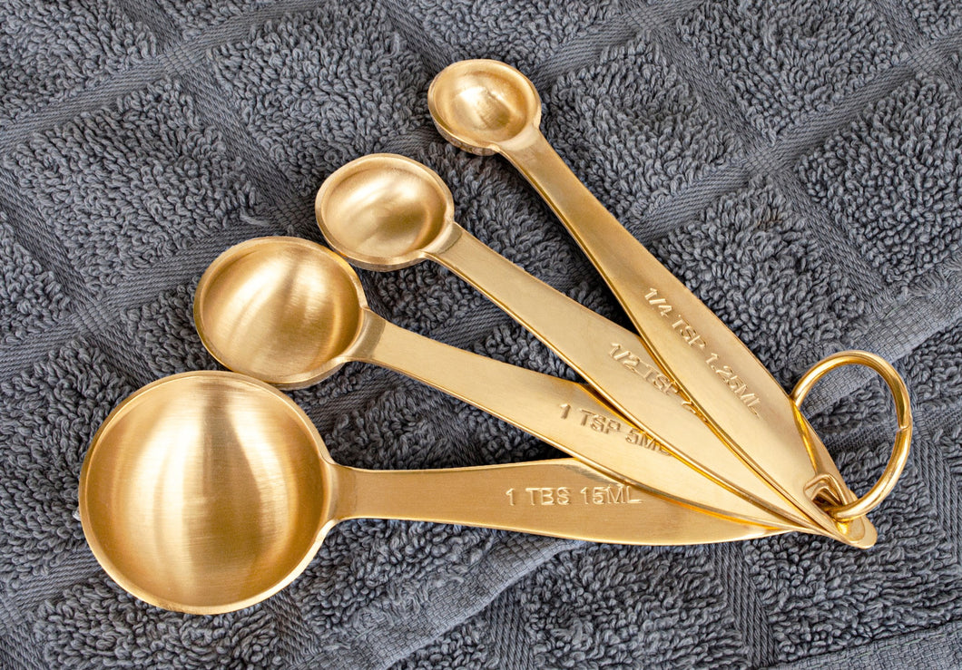 Measuring Spoons S/4 - Gold