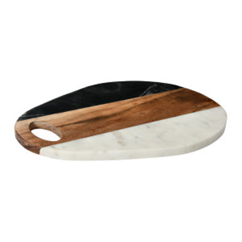Marble and Acacia Wood Cheese Board