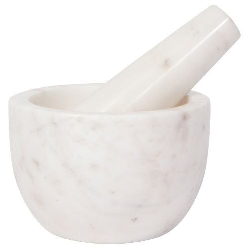 Marble Mortar + Pestle - White