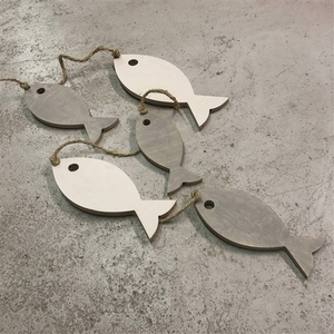DUN Wall Art Set of 5 Fish on Rope